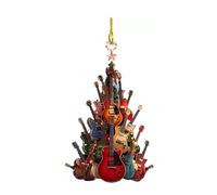 Acrylic 2D Rockin' Around The Guitar Christmas Tree Ornament Xmas Decoration UK (Guitar)
