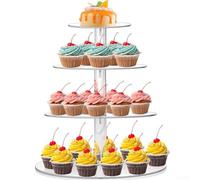Acrylic 3-Tier Cupcake Stand for 50 Cupcakes, Designed for Stability and Easy Access at Party Events (2)
