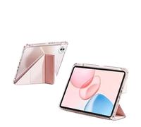Acrylic 3+Y-Folding Flip Tablet Case Suitable For Honor Pad 10 12.1" 2025 HEY3-W00 W10 Pad 9 HEY2-W09 Cover With Pen Slot(Pink,Pad 10 12.1")