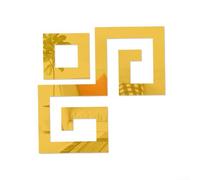 Acrylic 3D Mirror Wall Corner Stickers, 10cm Reflective Decorative Panels for DIY Home Décor, Silver Gold Black Self-Adhesive Trim for Walls, Doors and Furniture Customisation(6 Gold)