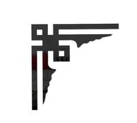 Acrylic 3D Mirror Wall Corner Stickers, 10cm Reflective Decorative Panels for DIY Home Décor, Silver Gold Black Self-Adhesive Trim for Walls, Doors and Furniture Customisation(5 Black)