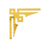 Acrylic 3D Mirror Wall Corner Stickers, 10cm Reflective Decorative Panels for DIY Home Décor, Silver Gold Black Self-Adhesive Trim for Walls, Doors and Furniture Customisation(5 Gold)