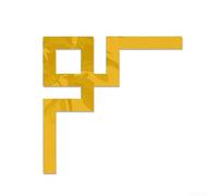 Acrylic 3D Mirror Wall Corner Stickers, 10cm Reflective Decorative Panels for DIY Home Décor, Silver Gold Black Self-Adhesive Trim for Walls, Doors and Furniture Customisation(3 Gold)