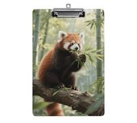 Acrylic A4 Clipboard 8.5 X 12.5 Inch - Double-Sided Pattern Design, Decorative Clip Board with Hanging Hole, Small Panda Clipboard for Teacher, Nurse, Doctor