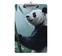 Acrylic A4 Clipboard 8.5 X 12.5 Inch - Double-Sided Pattern Design, Decorative Clip Board with Hanging Hole, Cute Panda Clipboard for Teacher, Nurse, Doctor