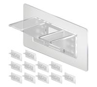 Acrylic Adhesive Shelf Support Pegs 12pcs White Space Saving