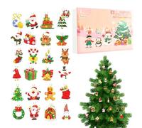 Acrylic Advent Ornament 2D Countdown Christmas - 220G 24 Days Crystal Art Decoration | Christmas Countdown | Festive Holiday Decor, Seasonal Display, Celebrati