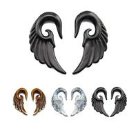 Acrylic Alien Ear Tunnels Plugs 3 Pair Of Wings Feathered Ear Expansion Gothic Punk Piercing Resin Earring Expander (Color : A, Size : 12mm)