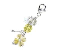 Acrylic Alloy Four Leaf Keychain Phone Charm Pendant Star Design Unique Backpack Hanging Decoration Student Fashion Keychain, フリーサイズ