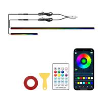 Acrylic Ambient Lighting Car Kit 2 in 1,16 Million Colors,213 Modes LED Strip Lights,Dynamic Dreamcolor Chasing Music Sync Wireless APP Control,for Car Cabin Trim Dash Decoration.