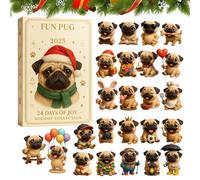 Acrylic Animal - 2D Ornament Party Decorations, Christmas Countdown Display Set, Hanging Door Wall Decorations, Colourful Numbered Pendants with Secure Hanging Eyelets | Decorative