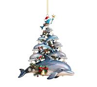 Acrylic Animal Christmas Tree Pendant 2D Acrylic Stacked Sea Animal