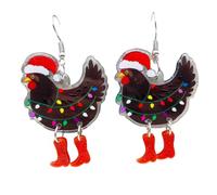 Acrylic Animal Drop Earrings Colorful Boots Chicken Hen Dinosaur Lovely Shark Sheep Funny Animal Dangle Earrings For Women Christams Birthday Gift, M, Acrylic, No Gemstone
