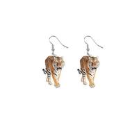 Acrylic Animal Earrings Funny Cow Leopard Dog Duck Frog Fox Dangle Earring Cartoon Animal Drop Earrings for Women Jewelry, Acrylic, acrylic