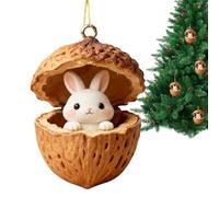 Acrylic Animal Ornament, Walnut Christmas Decoration, 3.15 Inches, Festive Item with Sturdy, Comfortable Display Piece for Seasonal, Modern Holiday Accents with Charming Style, Winter Decor