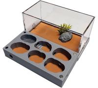 Acrylic Ant Colony Castle 3D Acrylic Flat-Bottomed Ant Nest Concrete Ant Farm Ecological Ant House With Feeding Area Pet Ant Mound Castle Insect Box