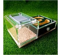 Acrylic Ant Colony Castle Acrylic Flat Glass Plaster Ant Farm Workshop Ant House Box Ecological Pet Ant Hill Ant Nest Birthday Gift(Yellow-1)