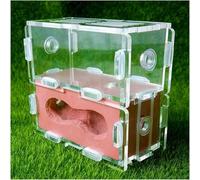Acrylic Ant Colony Castle Gypsum Ant Castle Ant Rearing Box Acrylic Habitat Ant House Box Ant Workshop Kit Ant Feeding Villa Suitable For Children And Adults Science Experiment(Red)