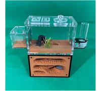 Acrylic Ant Colony Castle Infinitely Expandable Ant Nest Ecosystem Acrylic Ant Farm Ant Castle Villa Ant House Display Box Pet Ant Mound Workshop Yellow Soil Moisture-retaining Ant Feed(D)