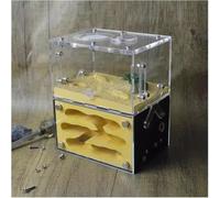 Acrylic Ant Colony Castle Natural Concrete Nest Castle Workshop Family Ant Nest Ant Farm Ant Breeding Box(Yellow)