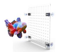 Acrylic Aquarium Fish Tank Divider Clear Kit Fit for All Type Aquarium Divider with Suction Cups (9.7"*11.79")