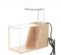 Acrylic Aquarium With Led Light, Betta Fish Tank For Office/Bedroom, Transparent Modern Small Goldfish Bowl With 2.5W Usb Powered Water Pump, No Water Change Required,B,C
