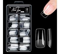 Acrylic Artificial Nails Tips Half Matte Full Covers False Nails Half Covers Fake Nails Pre-File Press On Nails 100Pcs