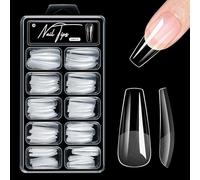 Acrylic Artificial Nails Tips Half Matte Full Covers False Nails Half Covers Fake Nails Pre-File Press On Nails 100Pcs