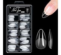 Acrylic Artificial Nails Tips Half Matte Full Covers False Nails Half Covers Fake Pre-File Press On 100Pcs Glues On Nail