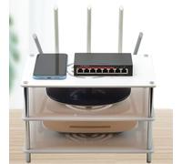 Acrylic Audio Tower Rack - 3-Tier Media Stand for Compact Stereo Components and Equipment - Desktop Holder for Home or Office