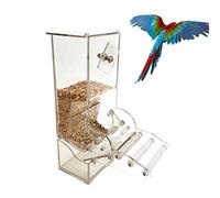 Acrylic Automatic Parrot Feeder Anti Spreading Bird Feeder Food Container Cage Accessories for Budgerigar Canary Cockatiel Finch Parakeet 1