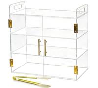 Acrylic Bakery Display Case with Elastic Door, Pastry Display Case