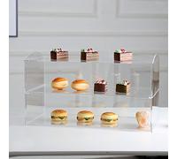 Acrylic Bakery Pastry Display Case Stand Cabinet Cakes Donuts Cupcakes Pastries (H280mm x W490mm x D240mm)