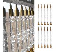 Acrylic Balusters for Staircase Interior, Clear Transparent Stair Balusters Floor Mount, Stair Spindles with Base & Screws, Custom Size Stair Railing Spindles(10pcs,90cm(35 3/8"))