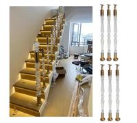 Acrylic Balusters for Stairs, Modern Deck Railing Posts with Screws, Interior Staircase Spindles for Safety and Style