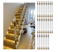 Acrylic Balusters for Stairs, Modern Deck Railing Posts with Screws, Interior Staircase Spindles for Safety and Style