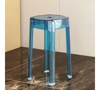 Acrylic Bar Stool - Stackable Backless Chair for Kitchen and Patio | Stackable Acrylic Bar Stool for Versatile Use in Kitchen, Patio, or Café Spaces