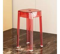 Acrylic Bar Stool - Stackable Backless Kitchen Chair for Indoor/Outdoor | Stackable Backless Acrylic Bar Stool for Seamless Indoor/Outdoor Dining and Space-Saving Convenience