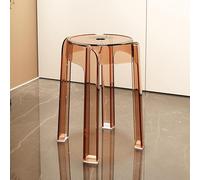 Acrylic Bar Stools - Stackable Backless Dining Chairs for Indoor and Outdoor Use - Modern Decor