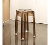 Acrylic Bar Stools - Stackable Backless Dining Chairs for Indoor and Outdoor Use - Modern Decor