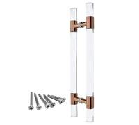 Acrylic Barn Door Handle - Sliding Door Pull for Kitchen, Interior & Exterior, Stylish Bar Handle for Glass Shower & Entry Doors
