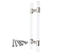 Acrylic Barn Door Handle - Sliding Door Pull for Kitchen, Interior & Exterior, Stylish Bar Handle for Glass Shower & Entry Doors