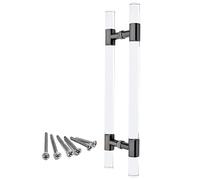 Acrylic Barn Door Handle - Sliding Door Pull for Kitchen, Interior & Exterior, Stylish Bar Handle for Glass Shower & Entry Doors