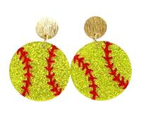 Acrylic Basketball Earring Football Baseball Volleyball Dangle Drop Earring for Team Sports Lover Jewelry, Acrylic, No Gemstone