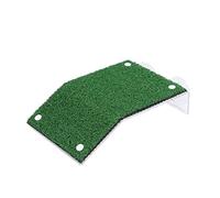 Acrylic Basking Platform for Fish Tanks - Green Grass Mat - Climbing Ramp for Aquatic Terrariums - Small, Medium, Large (Medium 4.75L)