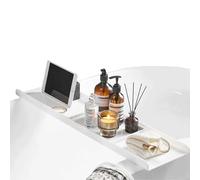 Acrylic Bath Caddy Tray for Bathtub Transparent Shower Shelf for Bath Bombs Spa Floating Bathroom Storage Perfect for Relaxation and Self-Care.