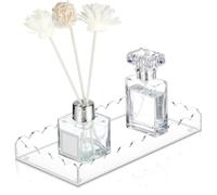 Acrylic Bathroom Vanity Tray,Soap Dispenser Decorative Scalloped Tray,Scalloped Catchall Storage Organization For Bathroom Kitchen Living Room Decor Vanity Perfume