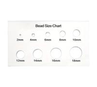 Acrylic Bead Size Guide with 9 Standardized Holes Measuring Ruler Professional Crafting Essential for Makers Handmade Sizer Template