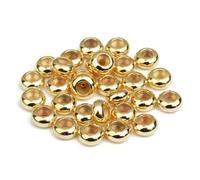 Acrylic Beads, 10 Pcs Silicone Ring Adjustment Spacer Beads Multicolor 4-10mm for Jewelry Making DIY(Gold,10mm)
