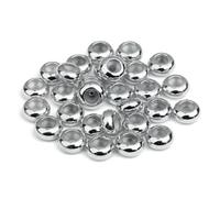Acrylic Beads, 10 Pcs Silicone Ring Adjustment Spacer Beads Multicolor 4-10mm for Jewelry Making DIY(K Sliver,8mm)